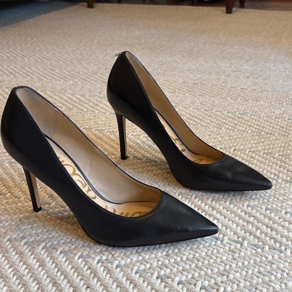 Sam Edelman Black Pointed-Toe Stiletto Pumps